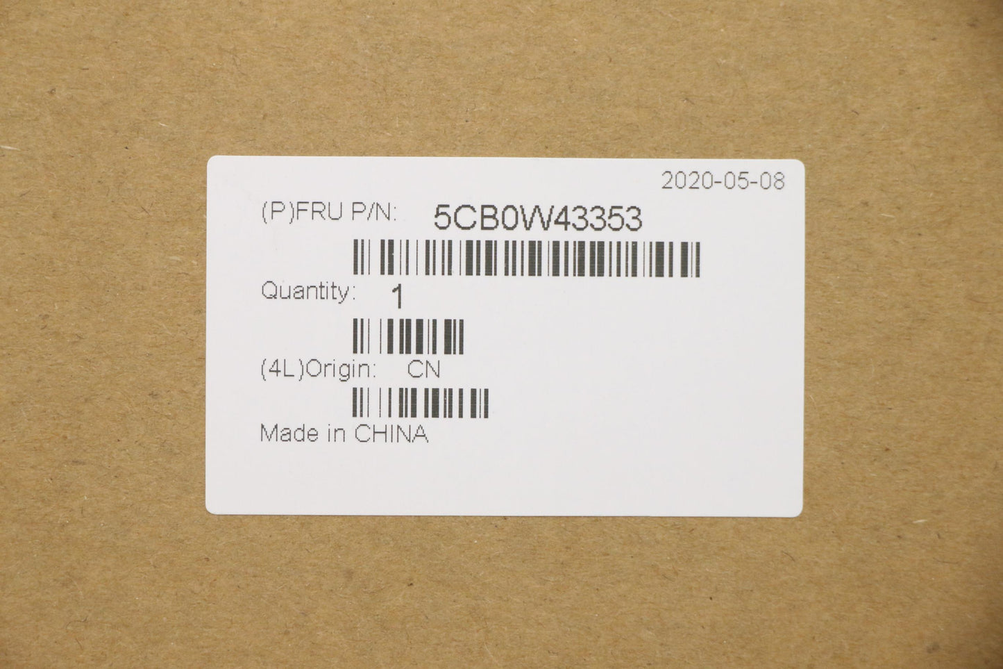 Lenovo Log Up Assy Texture Black Dis - 5CB0W43353