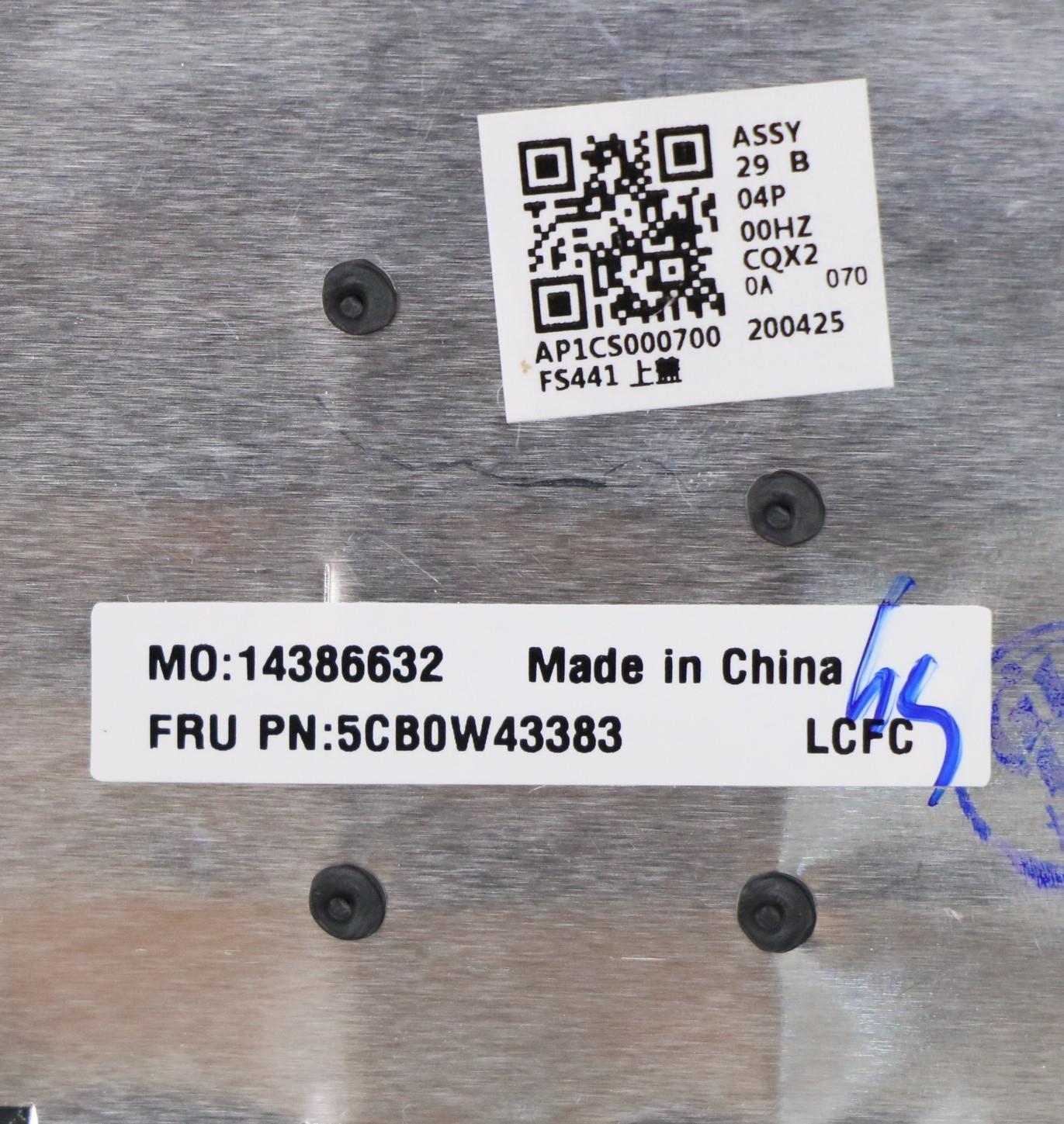Lenovo Log Up Assy Imr Black Dis Uk - 5CB0W43383
