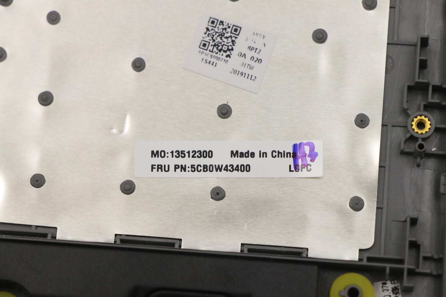 Lenovo Log Up Assy Imr Grey Dis Hb - 5CB0W43400