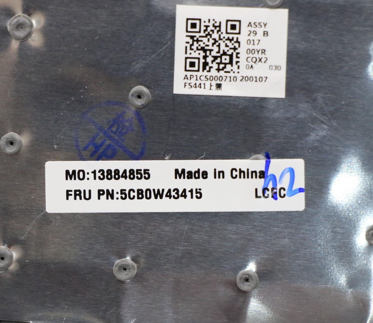 Lenovo Log Up Assy Imr Grey Dis Us - 5CB0W43415
