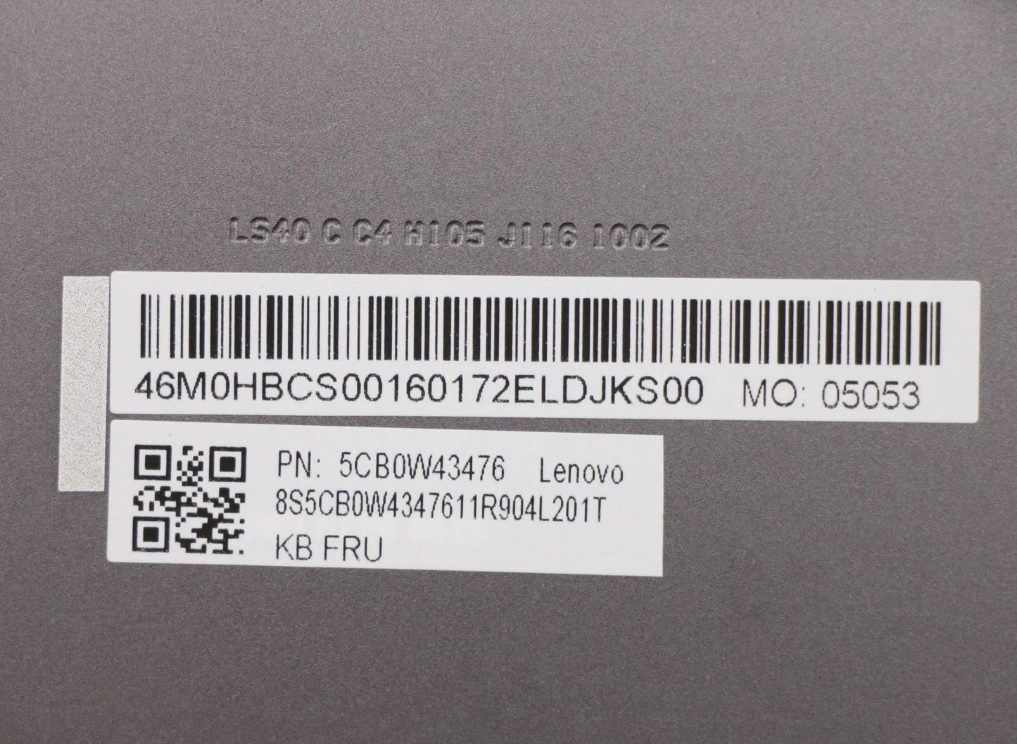 Lenovo Assembly Upper Case W Kb Us Ig - 5CB0W43476