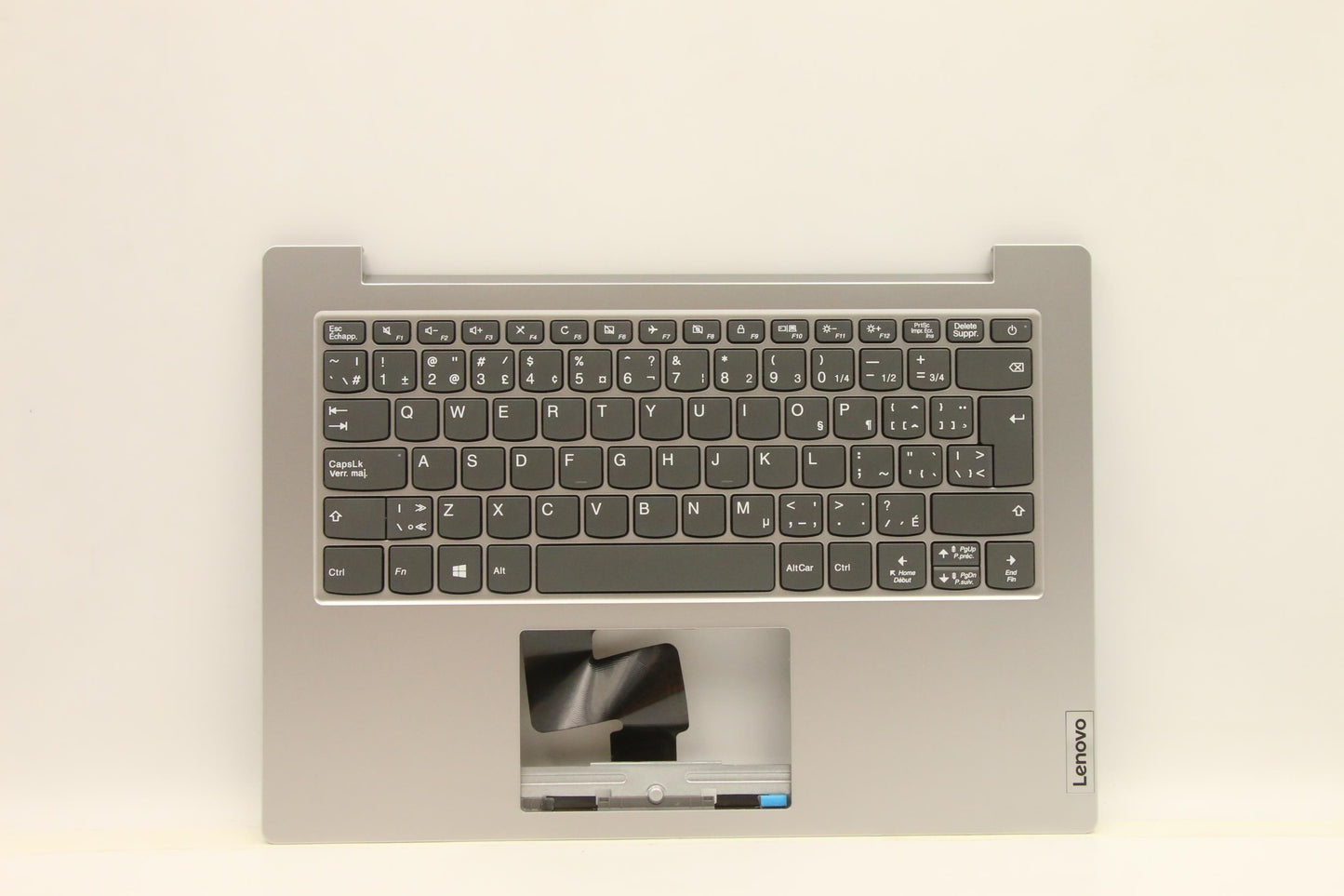 Lenovo C-Cover with Keyboard, Canadian French English, Platinum Grey - 5CB0W43926