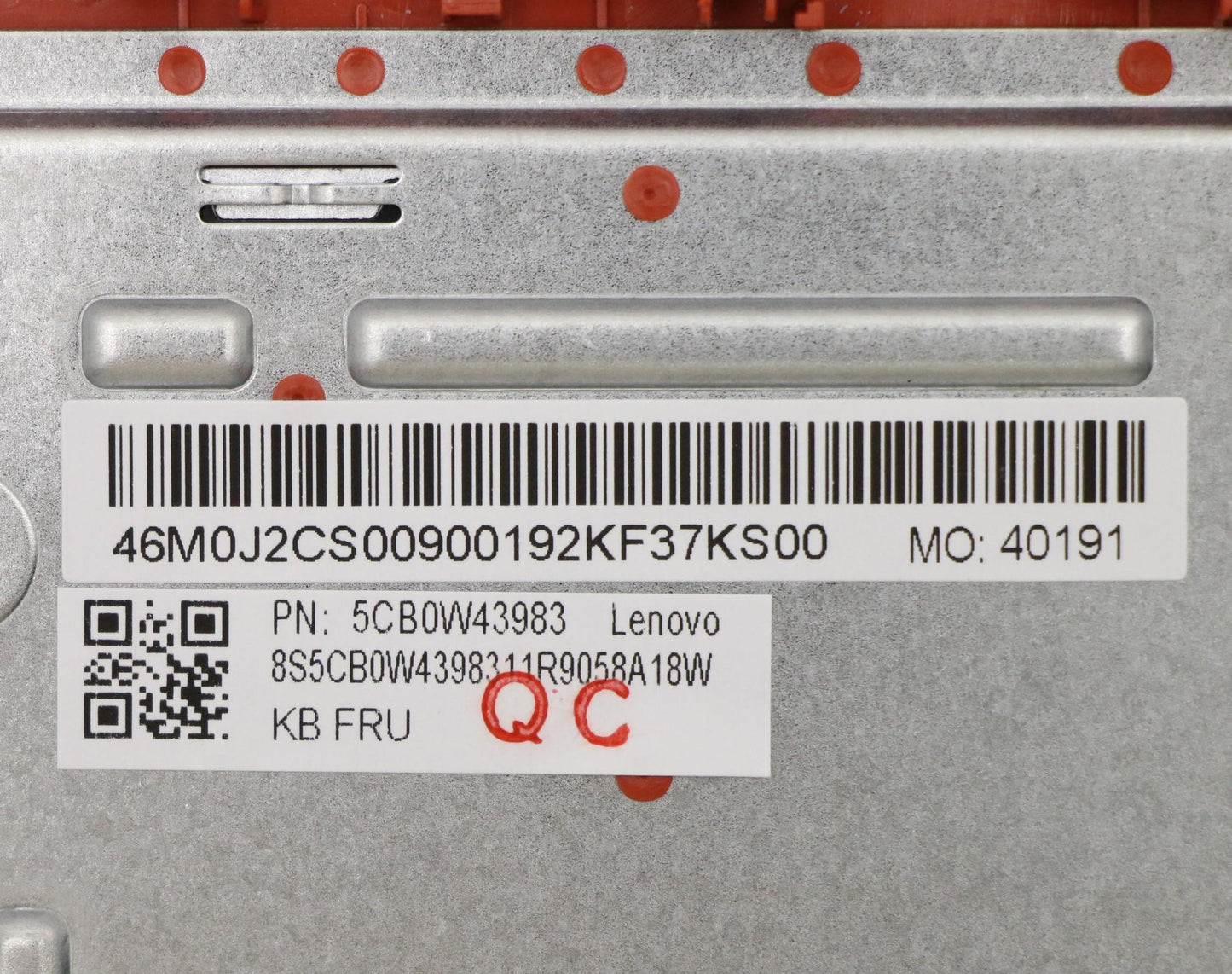 Lenovo Assembly Ucase W Kb Us Inte Fo - 5CB0W43983