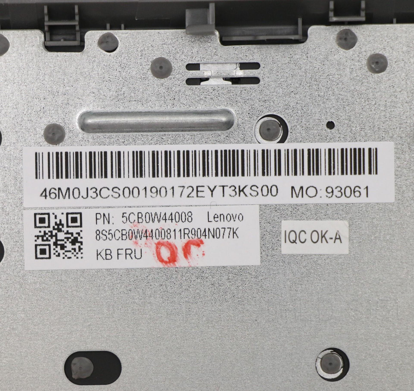 Lenovo C-Cover with Keyboard, UK English, Platinum Grey, Non-Backlight - 5CB0W44008