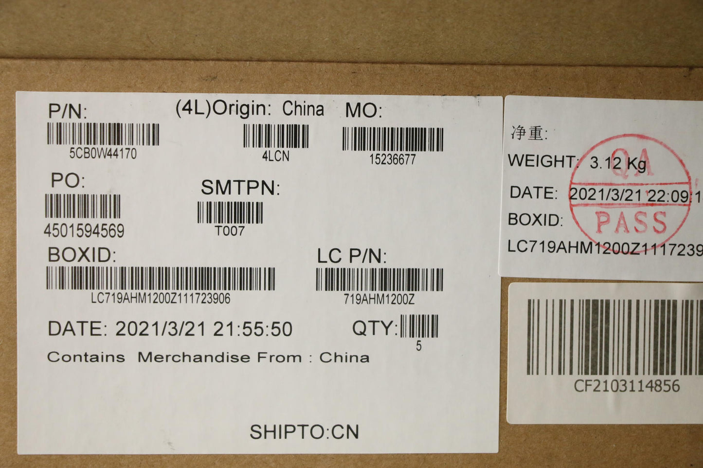 Lenovo Gv440 Log Up Assy Log Up La Ig - 5CB0W44170