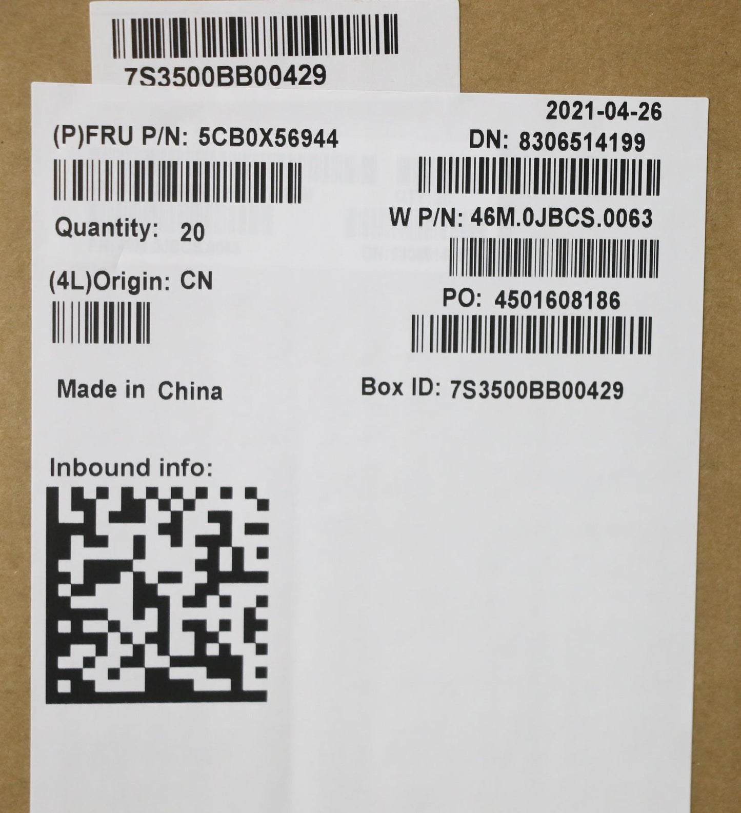 Lenovo Assembly Ucase W/Kb Ar-E Ib Ls - 5CB0X56944