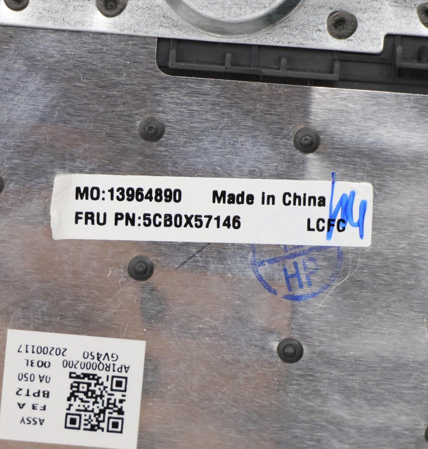 Lenovo C-Cover with Keyboard, Spanish LA, Iron Grey, Non-Backlit - 5CB0X57146