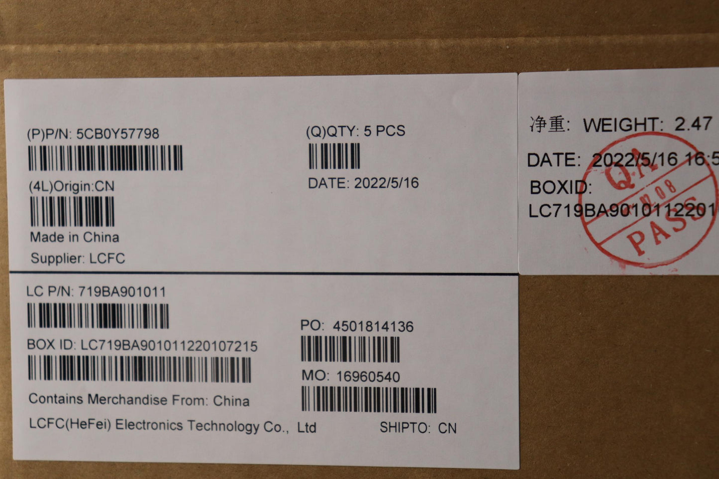 Lenovo Uppercaseasm La B 81Mc 5M Glkr - 5CB0Y57798