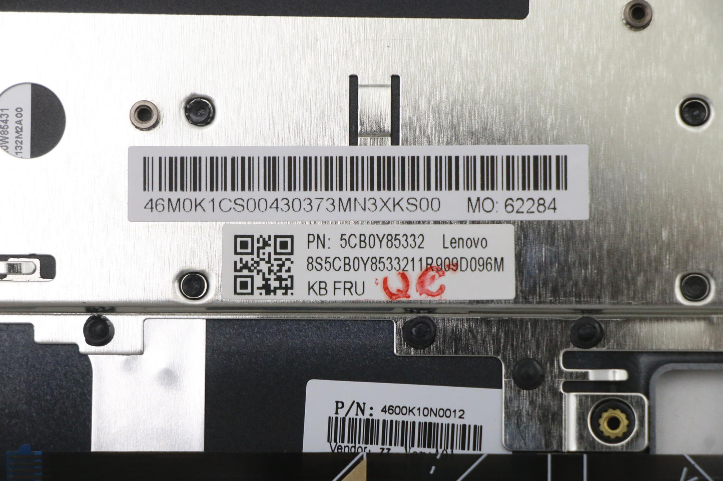 Lenovo C-Cover with Keyboard, USA English, Platinum Grey, Non-Backlit - 5CB0Y85332