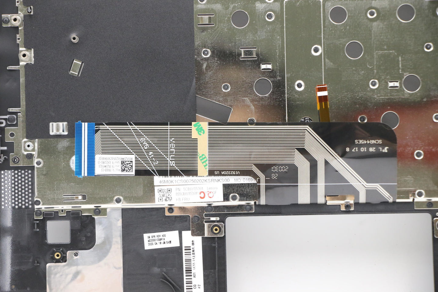 Lenovo C-Cover with keyboard, USA English, Platinum Grey, Backlight - 5CB0Y85364