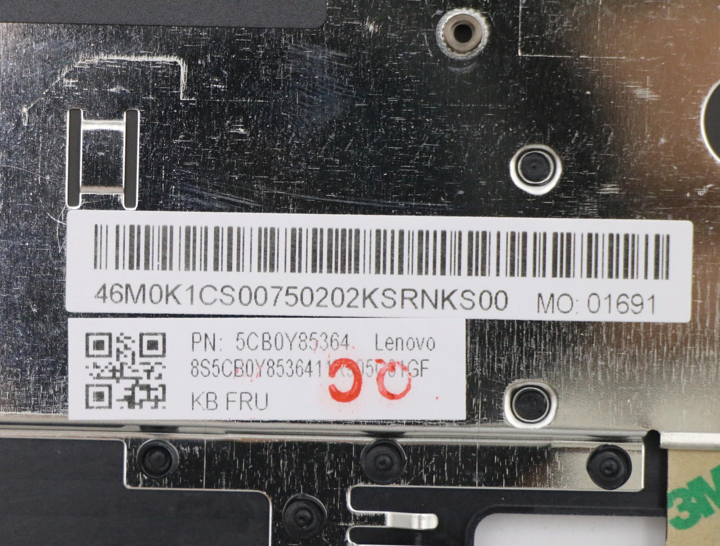 Lenovo C-Cover with keyboard, USA English, Platinum Grey, Backlight - 5CB0Y85364