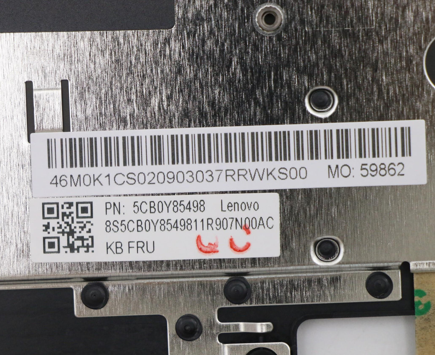 Lenovo C-Cover with Keyboard, Canadian French/English, Grey, Backlight, Fingerprint Reader - 5CB0Y85498