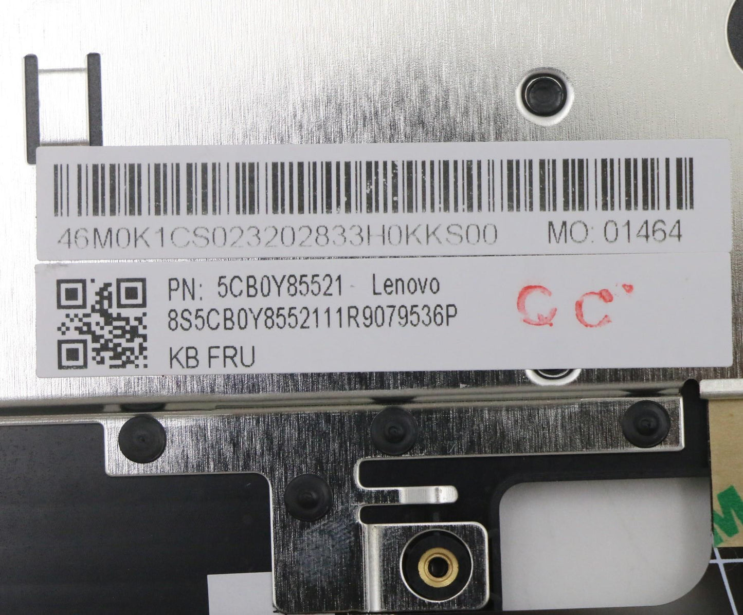 Lenovo USA English Keyboard with C-Cover, Grey, Non-Backlit - 5CB0Y85521