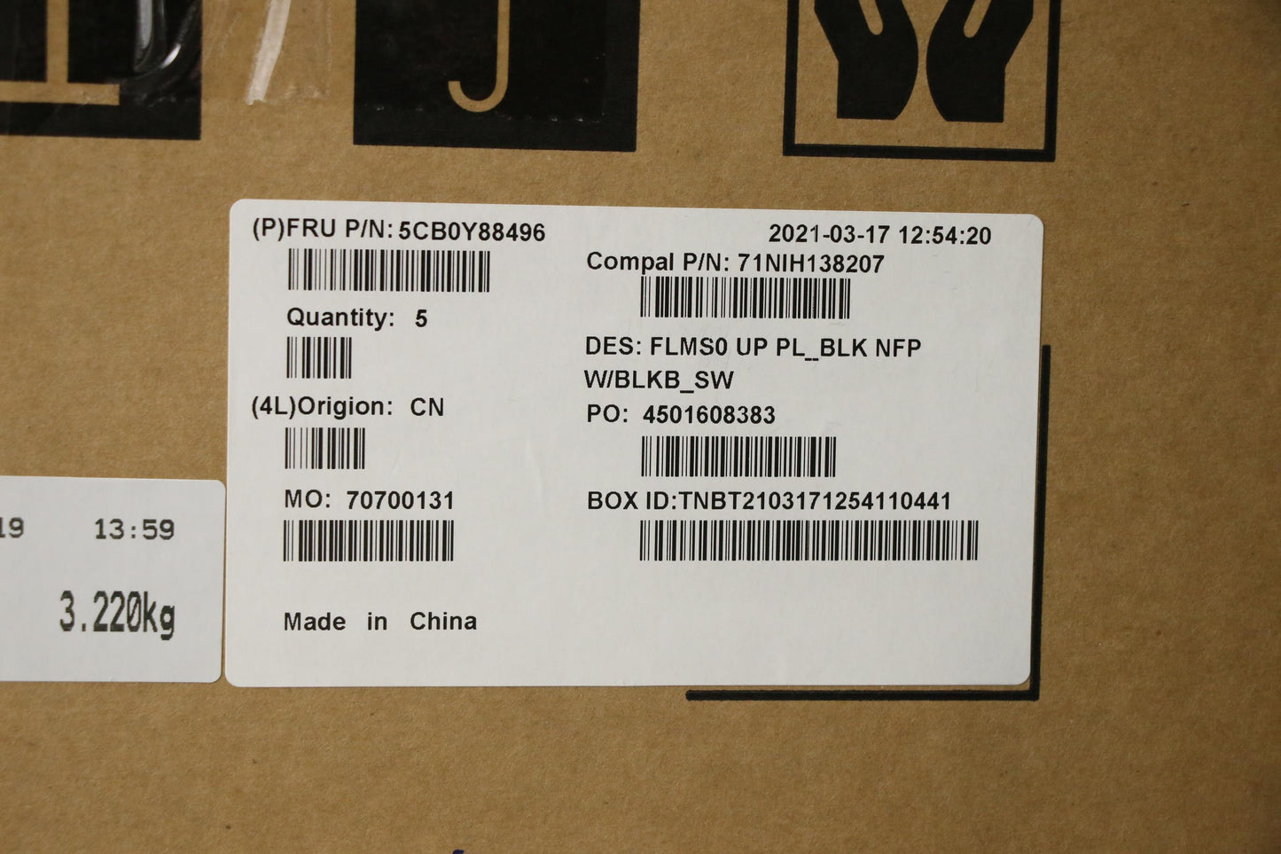 Lenovo Up Pl_Blk Nfp W/Blkb_Sw - 5CB0Y88496