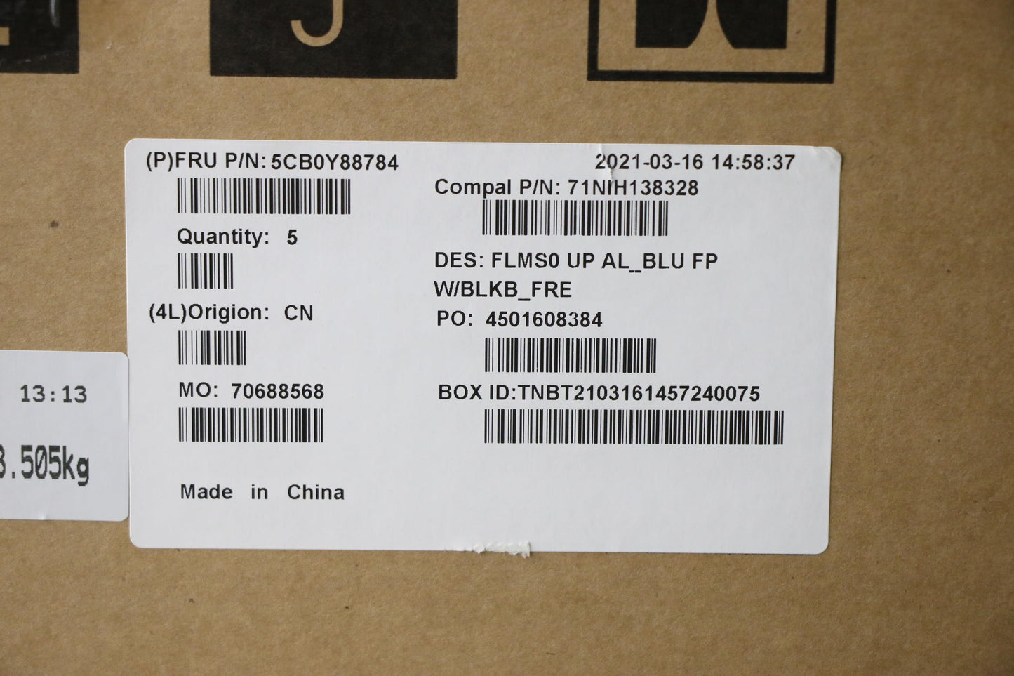 Lenovo Up Al_Blu Fp W/Blkb_Fre - 5CB0Y88784