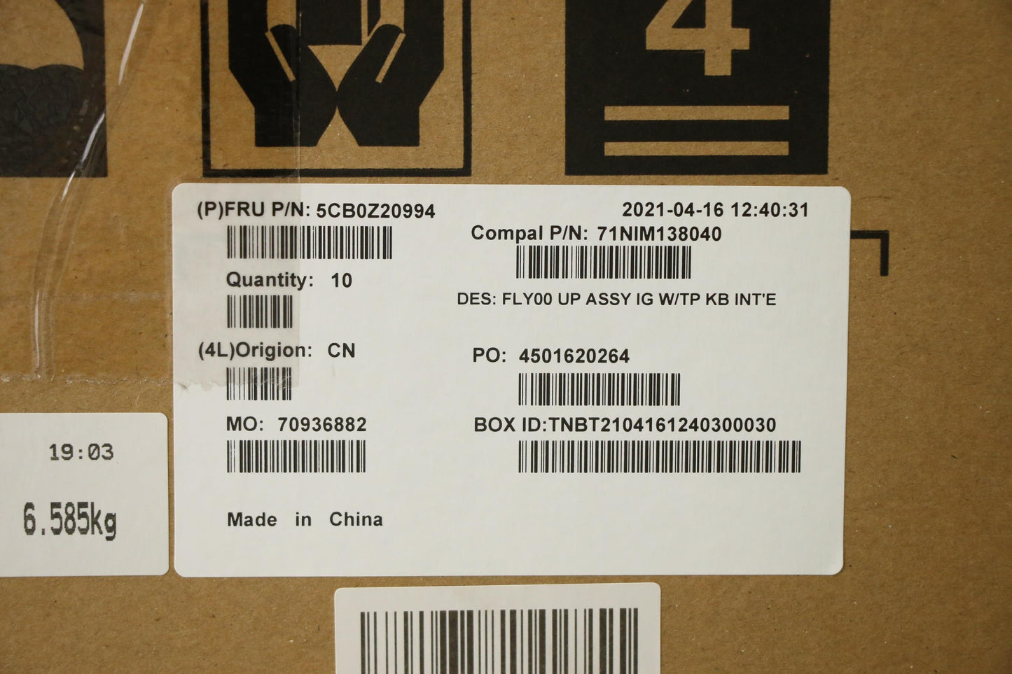 Lenovo Cover Uppercase Asm C81Yt Kb I - 5CB0Z20994