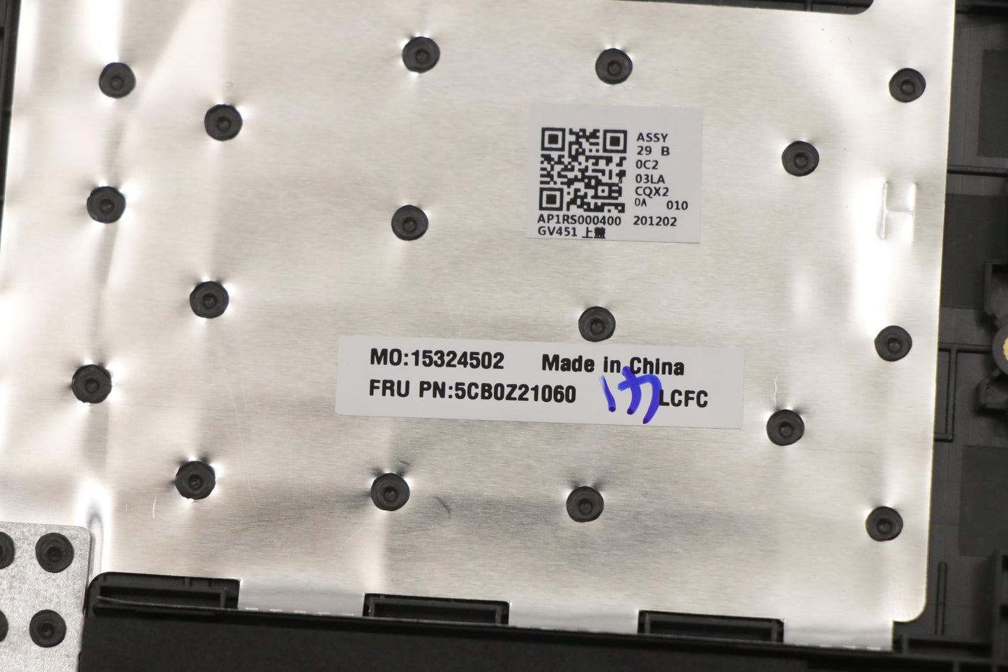 Lenovo C-Cover with Keyboard, USA English, Iron Grey, Non-Backlit - 5CB0Z21060