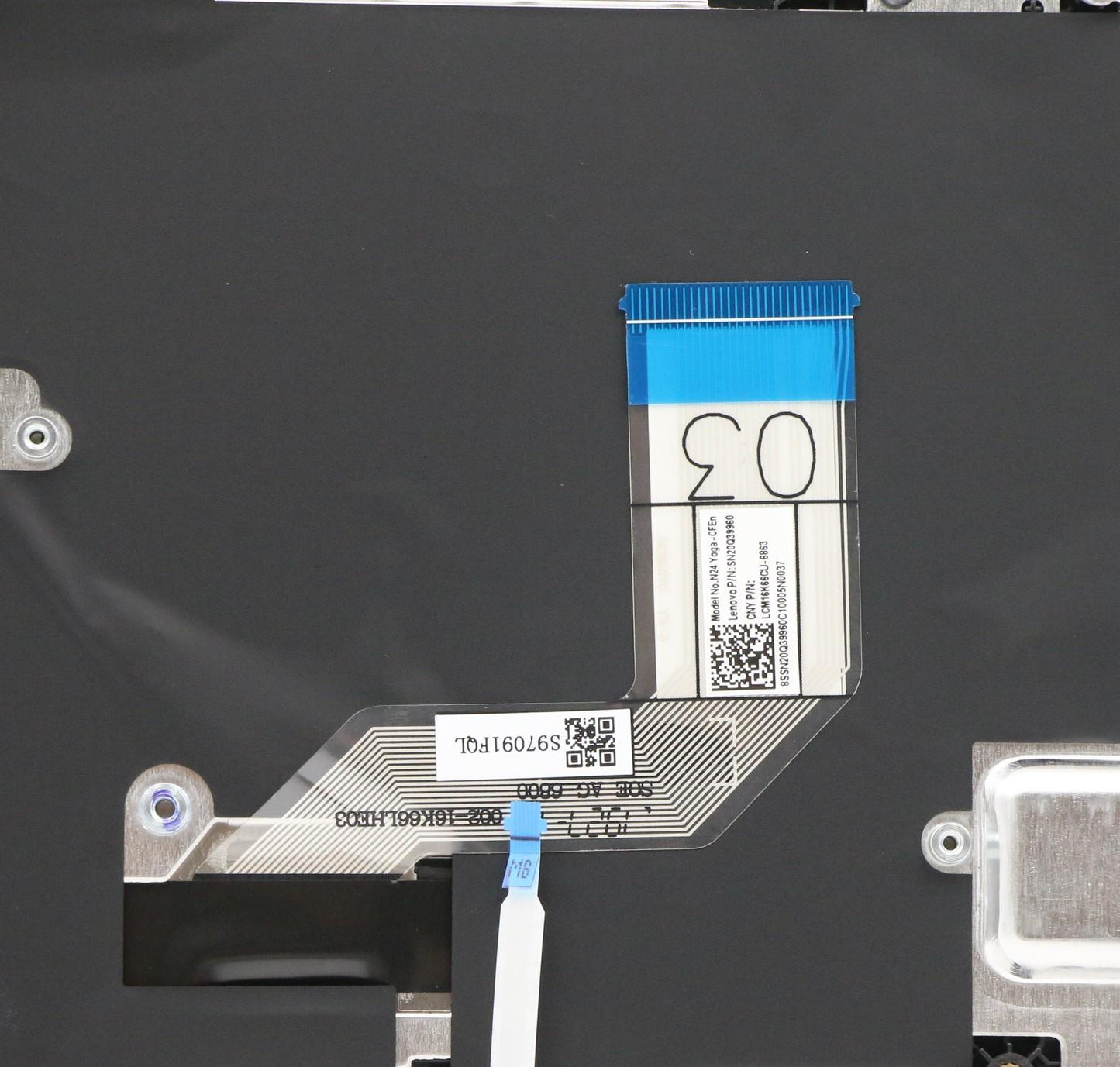 Lenovo C-Cover with Keyboard, Canadian French/English, Black, Non-Backlit - 5CB0Z21535