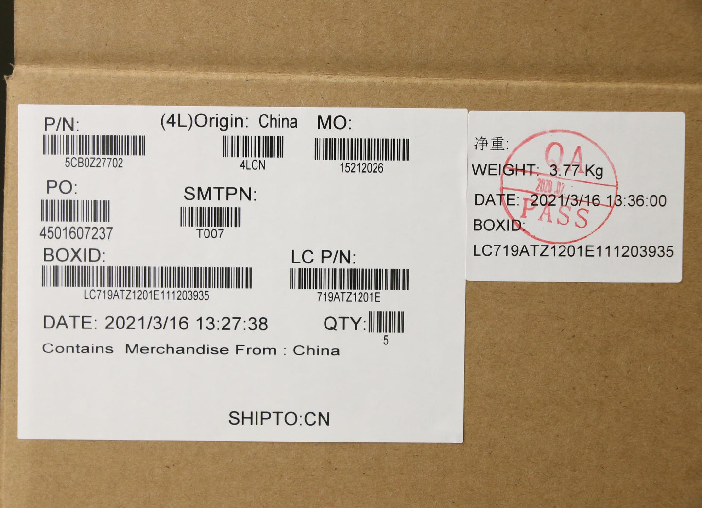 Lenovo Cover Upper Case Asm_Cf-El82B5 - 5CB0Z27702