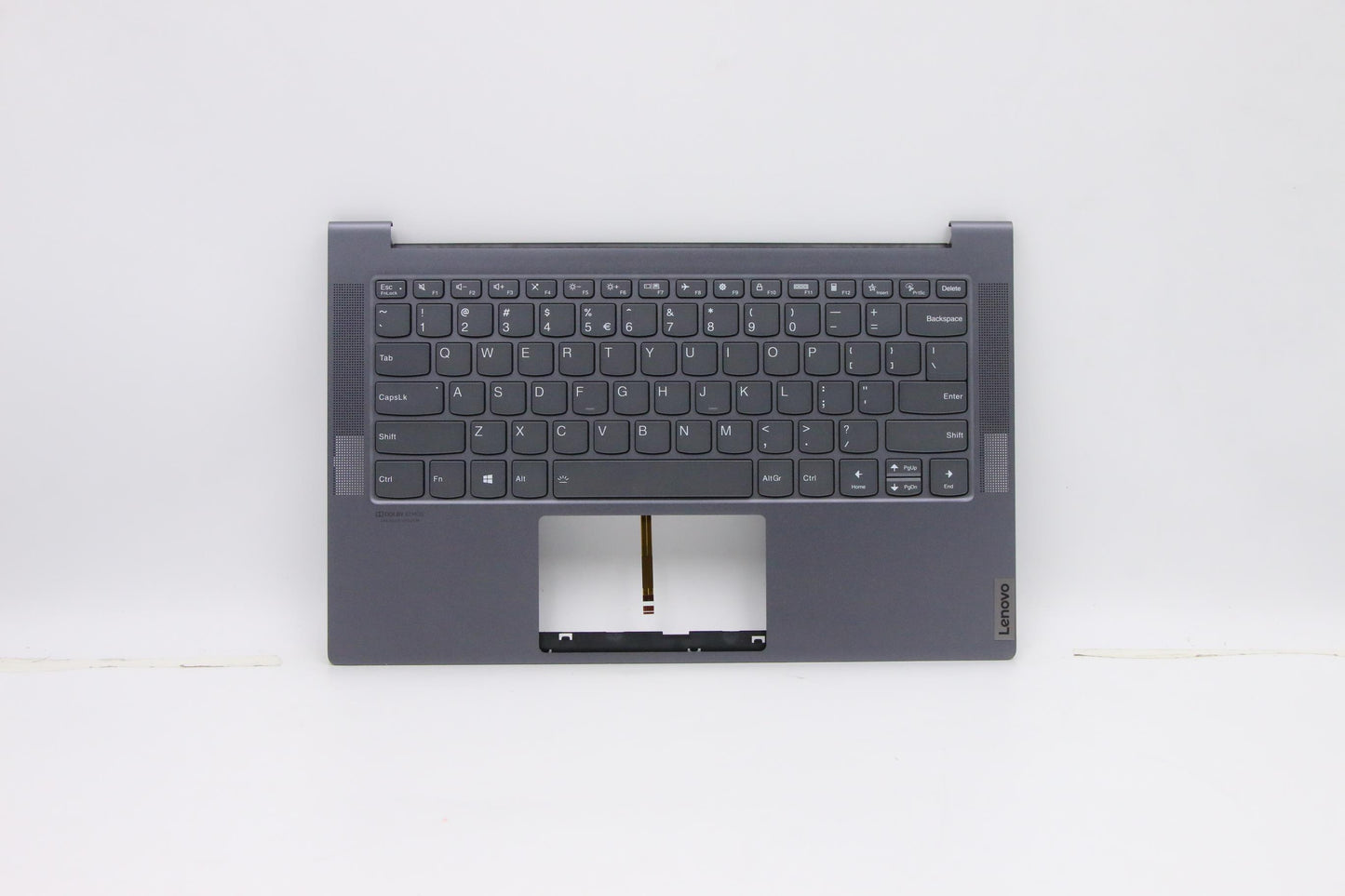 Lenovo C-Cover with Keyboard, US English Euro, Grey, Backlight - 5CB0Z32103