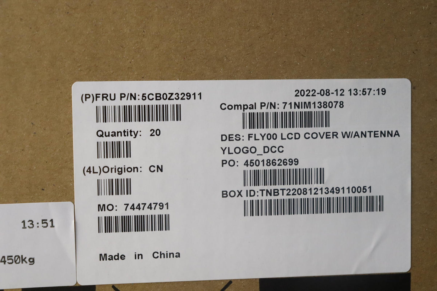 Lenovo Lcd Parts, Lcd Bezel, Hinge Co - 5CB0Z32911