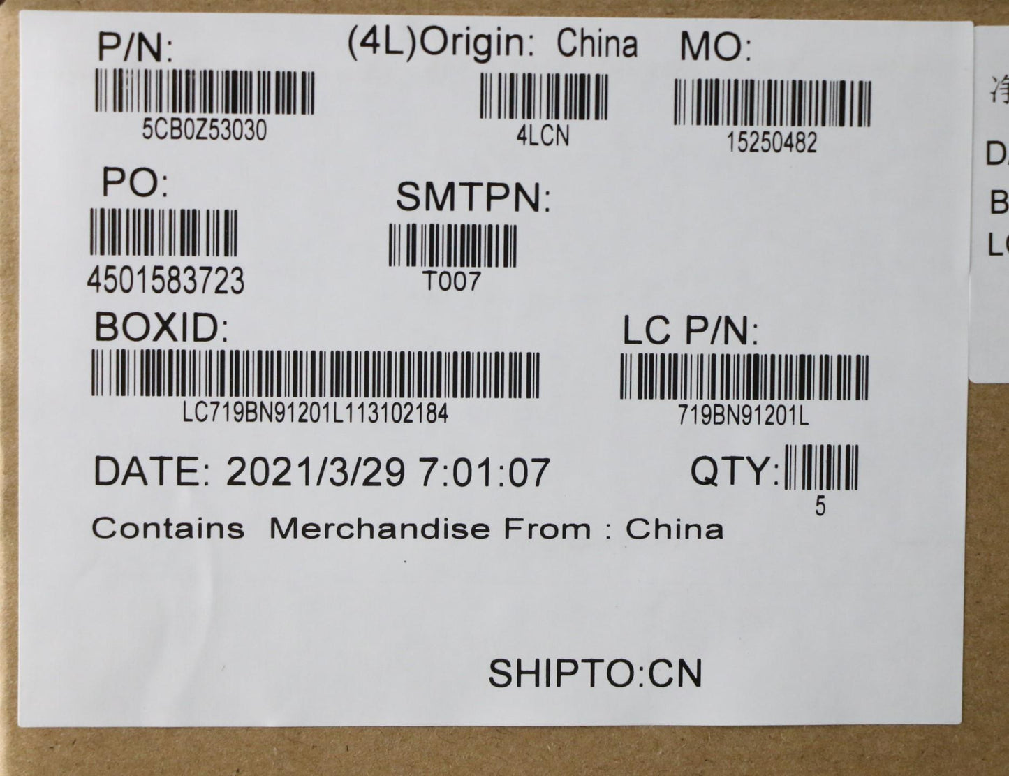 Lenovo Cover Upper Case Asm_Cz-Sk B 8 - 5CB0Z53030