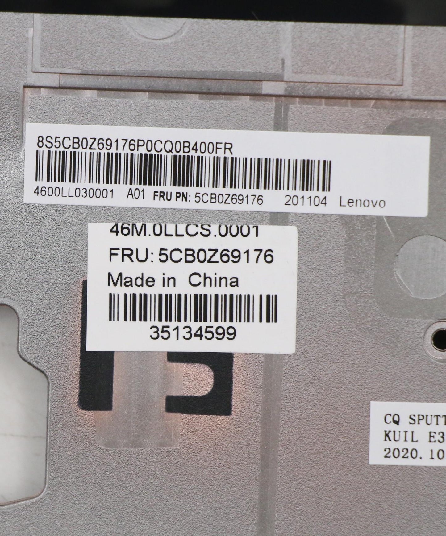 Lenovo Upper Case Cover with Y-Fingerprint, Black, Ares2 CS - 5CB0Z69176