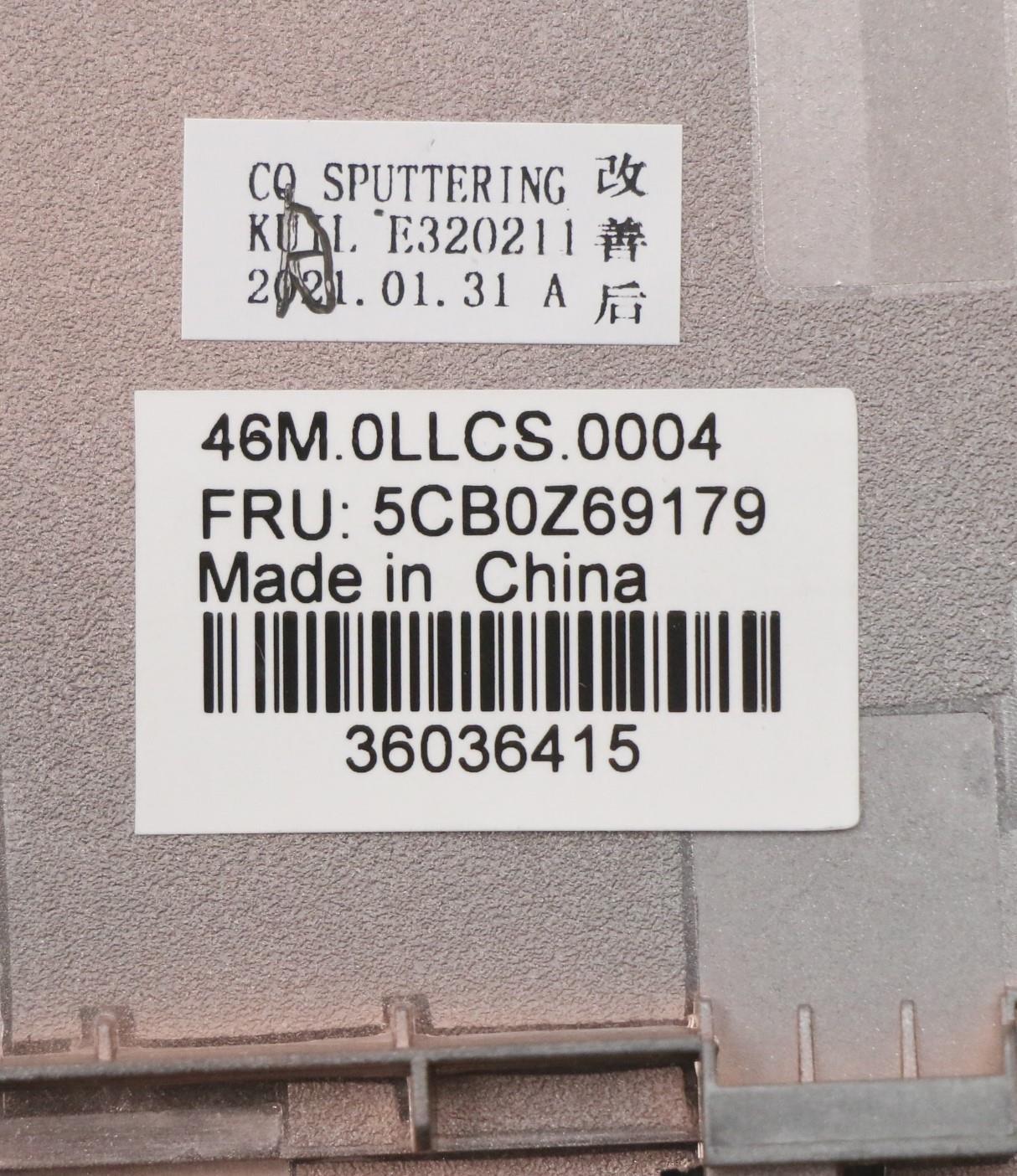 Lenovo Upper Case Cover without Fingerprint for Ares2 CS - 5CB0Z69179