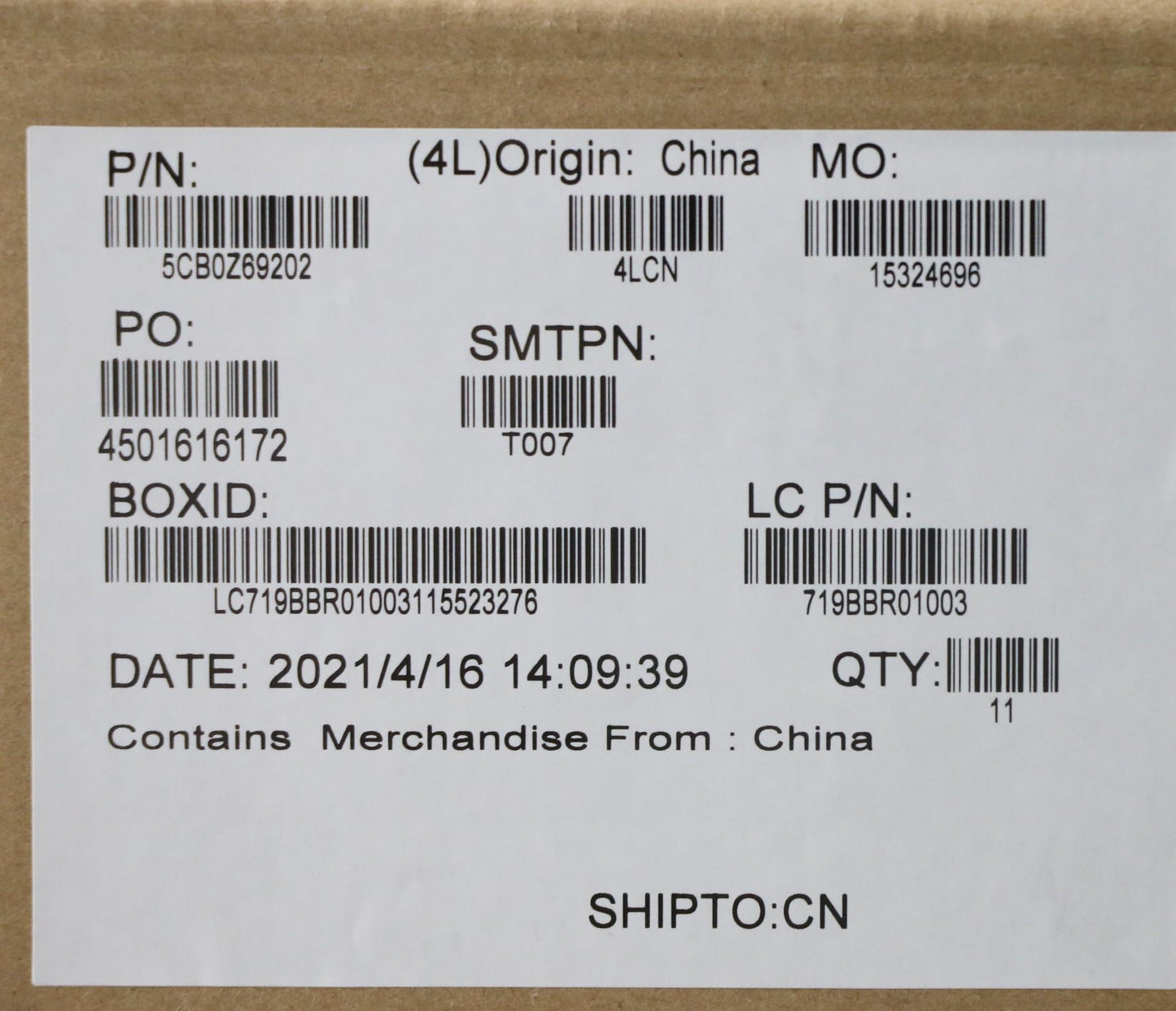 Lenovo Cover Fru D_Cover_Assy_Sr_Pain - 5CB0Z69202