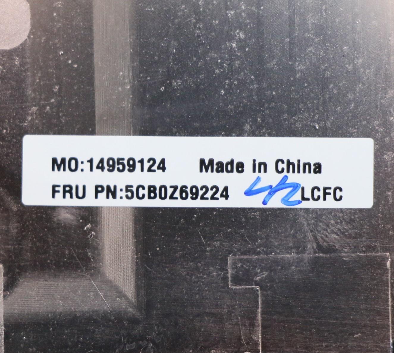 Lenovo C-Cover without Fingerprint Sensor and SSD Assembly - 5CB0Z69224