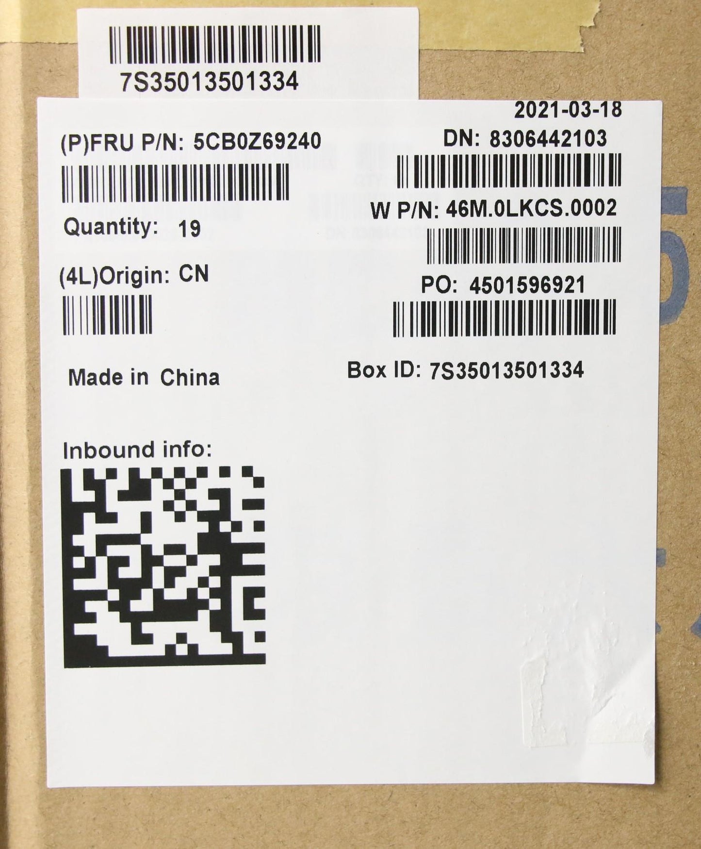 Lenovo Cover Rear Cover Wlan Nec Blac - 5CB0Z69240