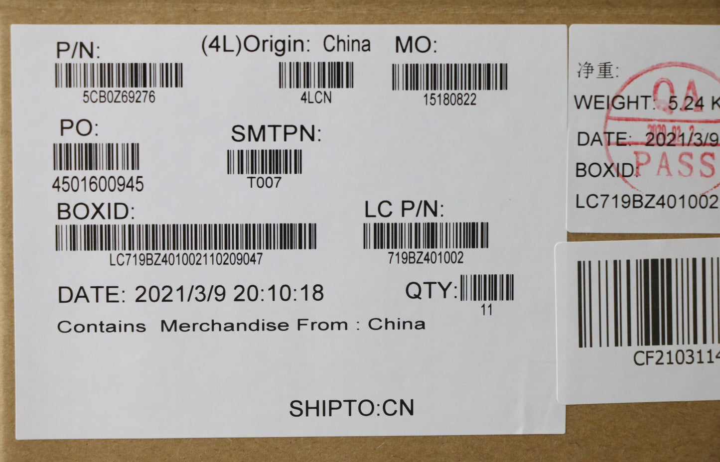 Lenovo T15G2 C-Cover Assembly, with Fingerprint Reader - 5CB0Z69276