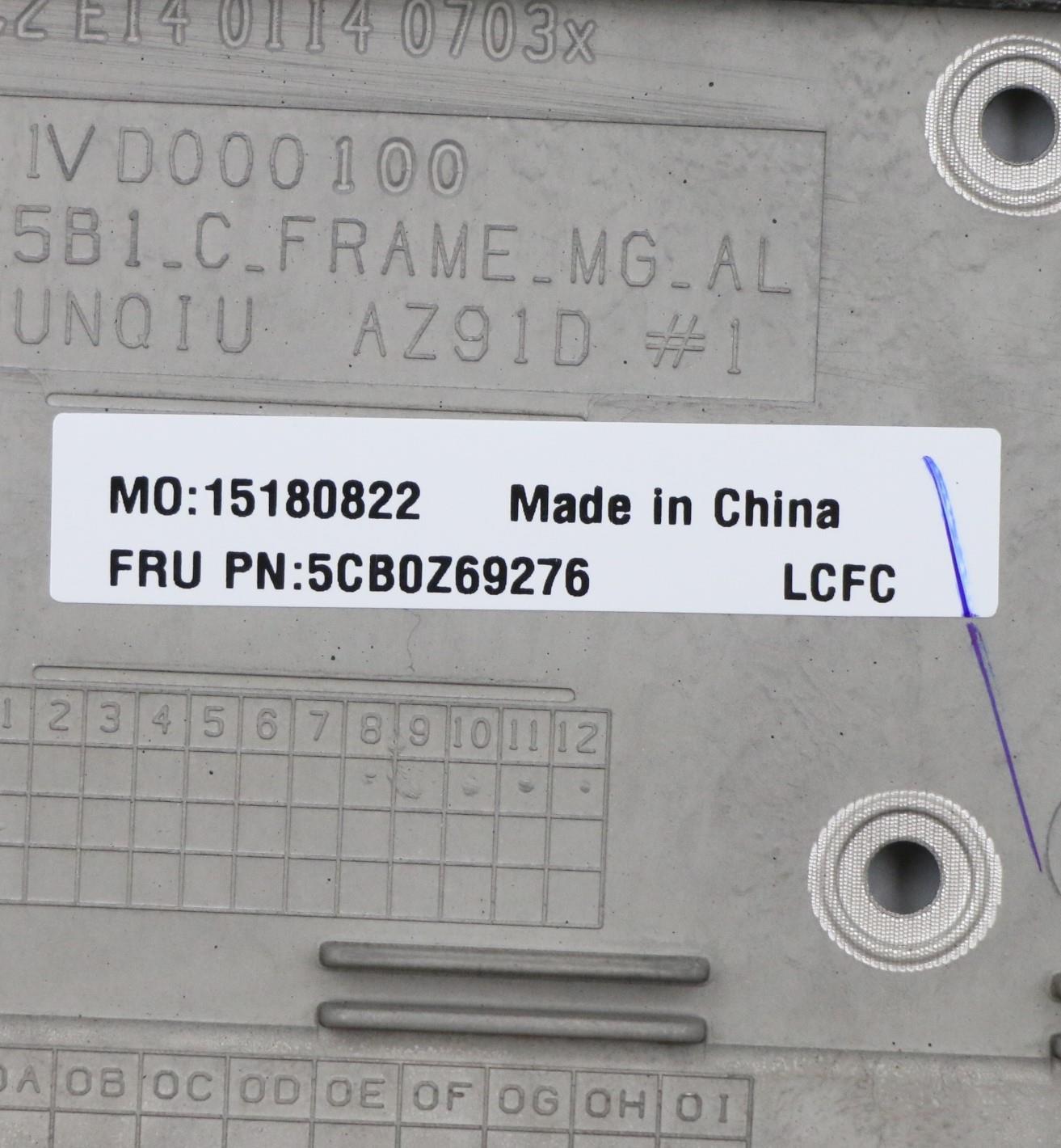 Lenovo T15G2 C-Cover Assembly, with Fingerprint Reader - 5CB0Z69276