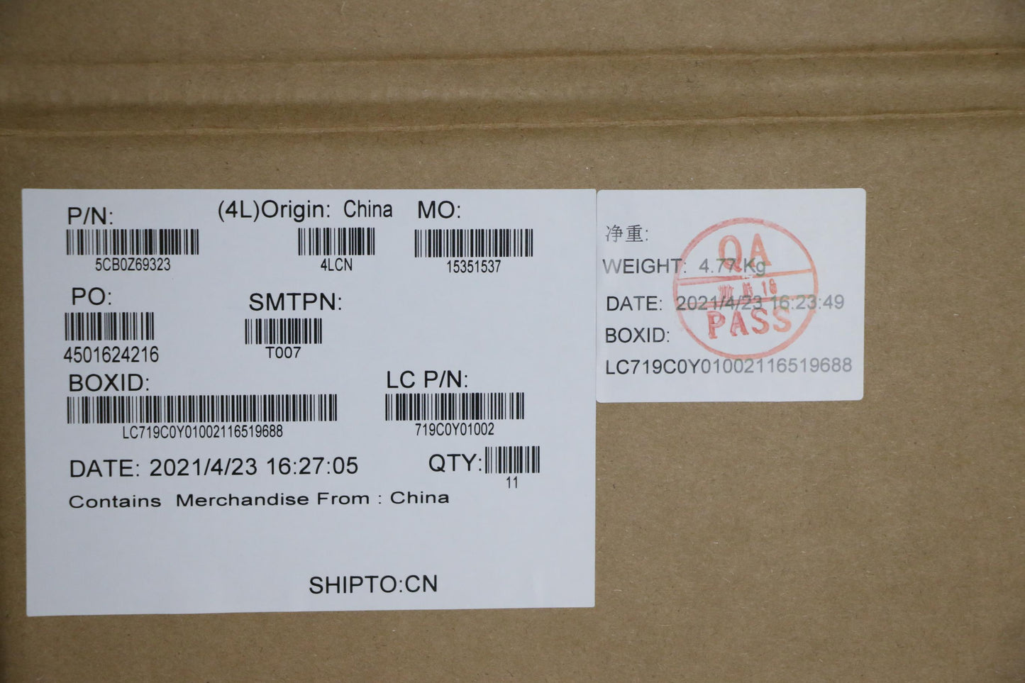 Lenovo A Cover Sub Assembly, Aluminum - 5CB0Z69323