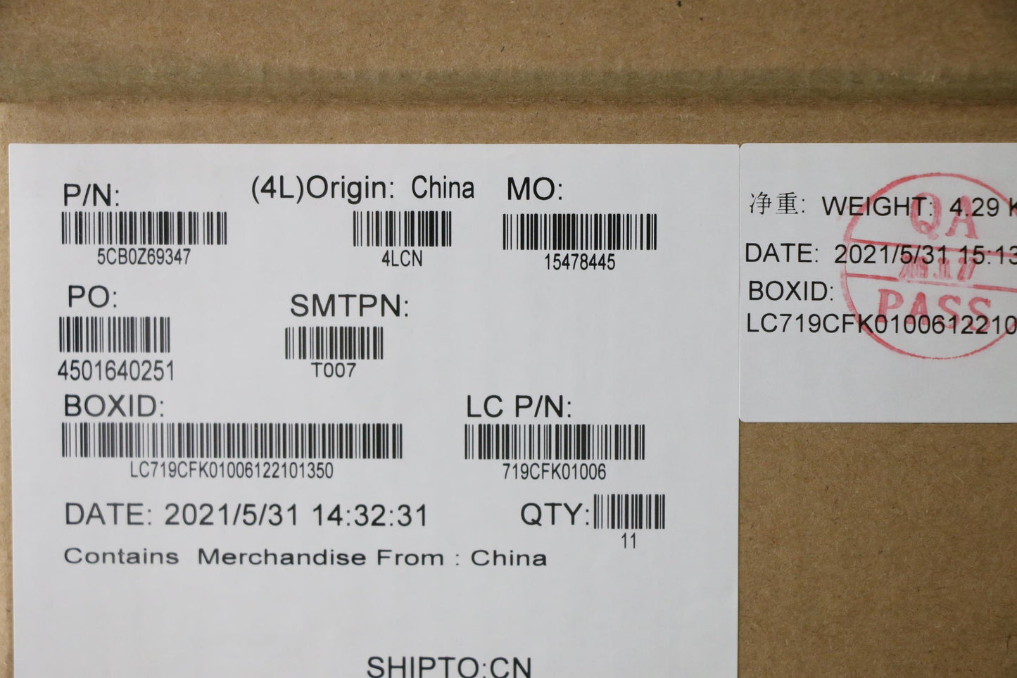 Lenovo Cover Fru Hp4B2_D_Cover_Sub_As - 5CB0Z69347