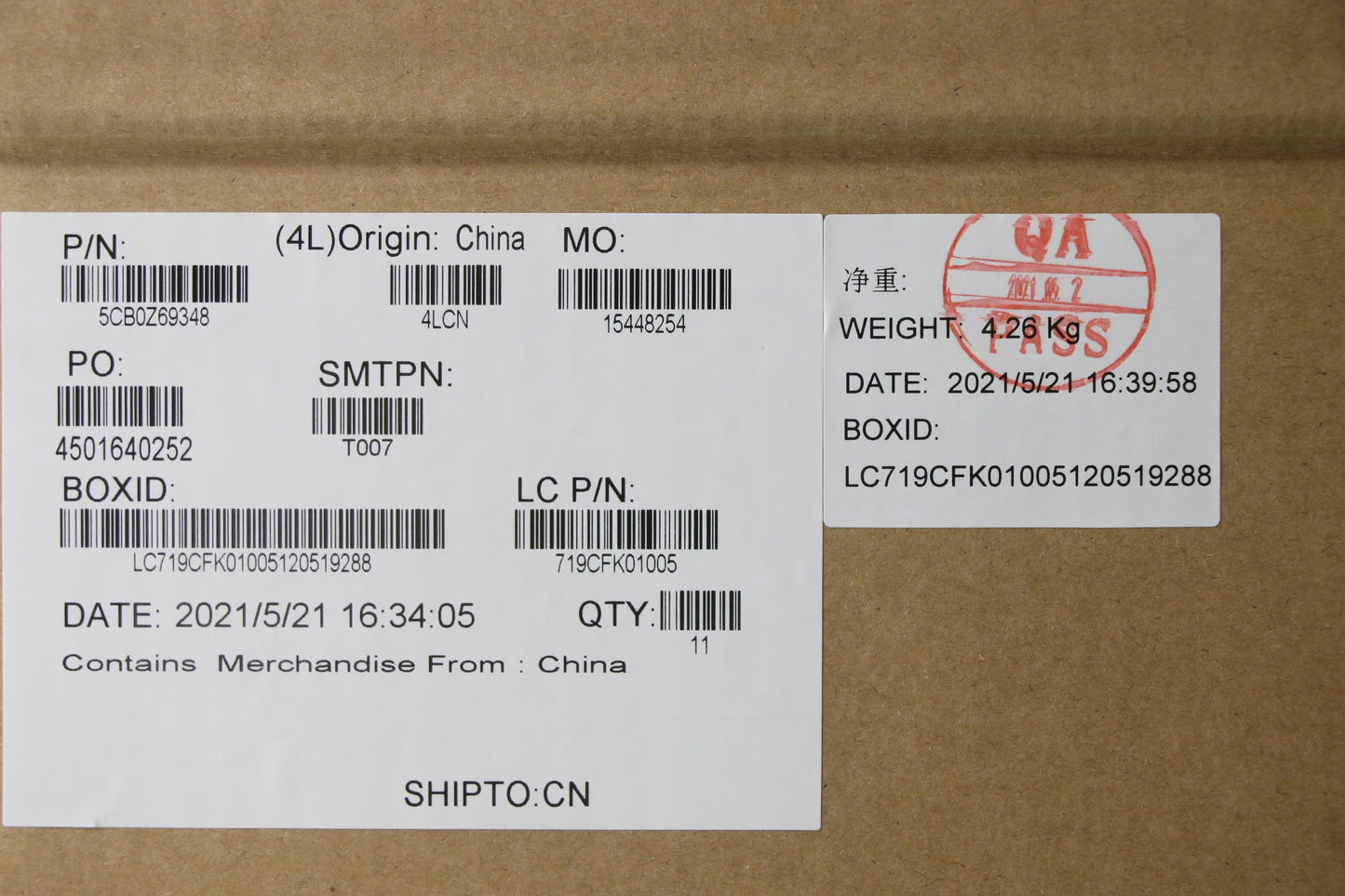 Lenovo Cover Fru Hp4B2_D_Cover_Wwan_S - 5CB0Z69348