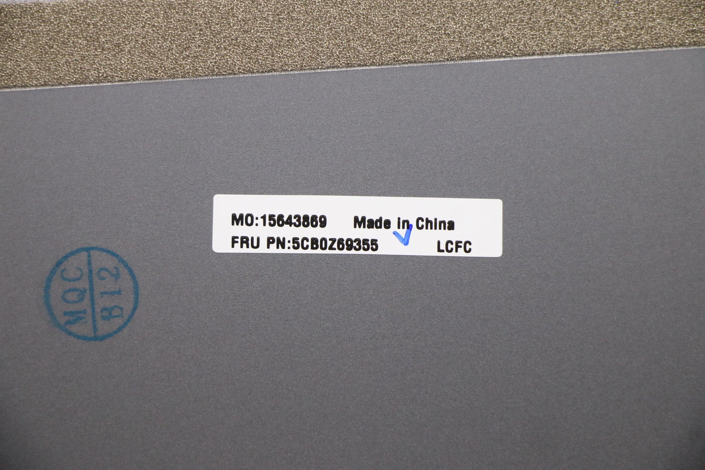 Lenovo Cover, D Cover, WLAN, Storm Grey - 5CB0Z69355