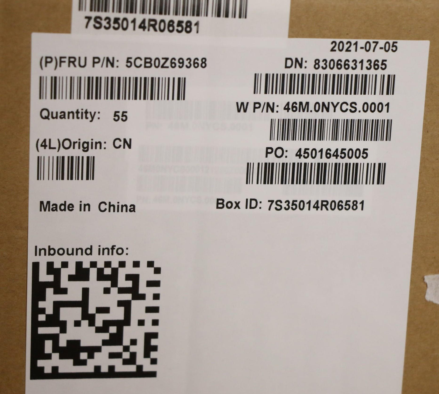 Lenovo A-Cover NOLTE W/WLAN Antenna @ - 5CB0Z69368