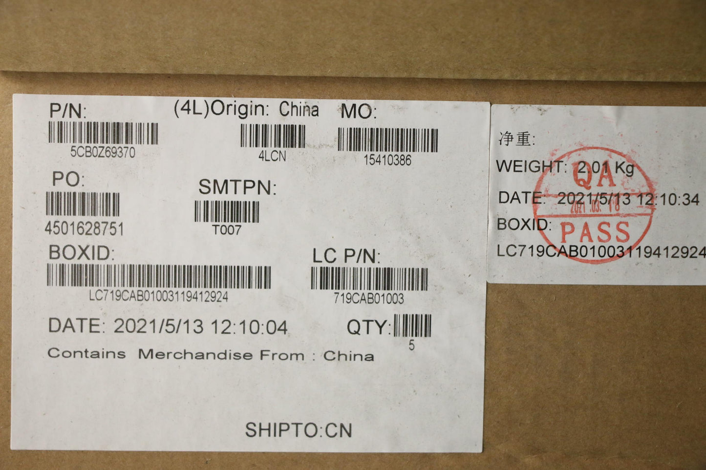 Lenovo C Cover Assembly with WLAN BK MGAL - 5CB0Z69370