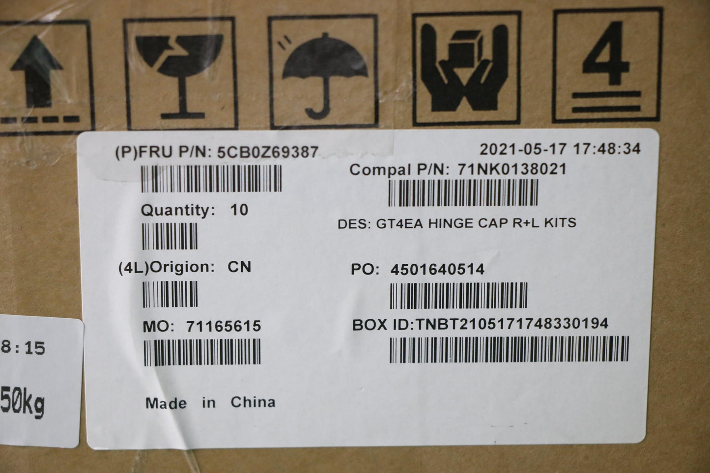 Lenovo Cover Fru Cover Hing Cap R+L - 5CB0Z69387