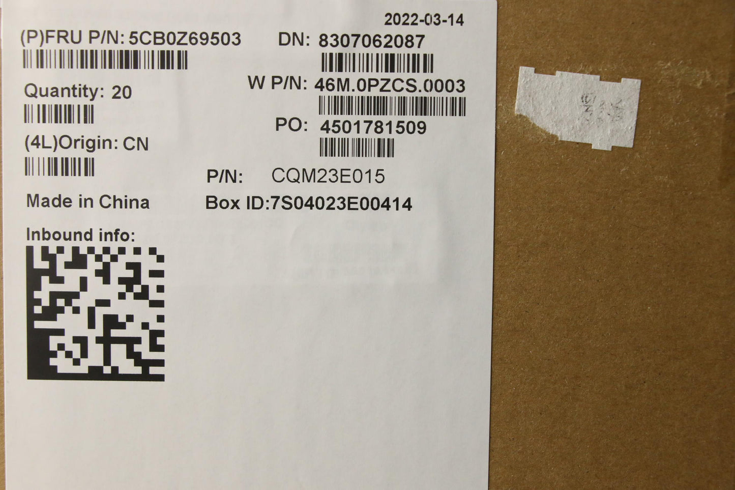 Lenovo A-Cover, Plastic, 3.0T, with WLAN - 5CB0Z69503