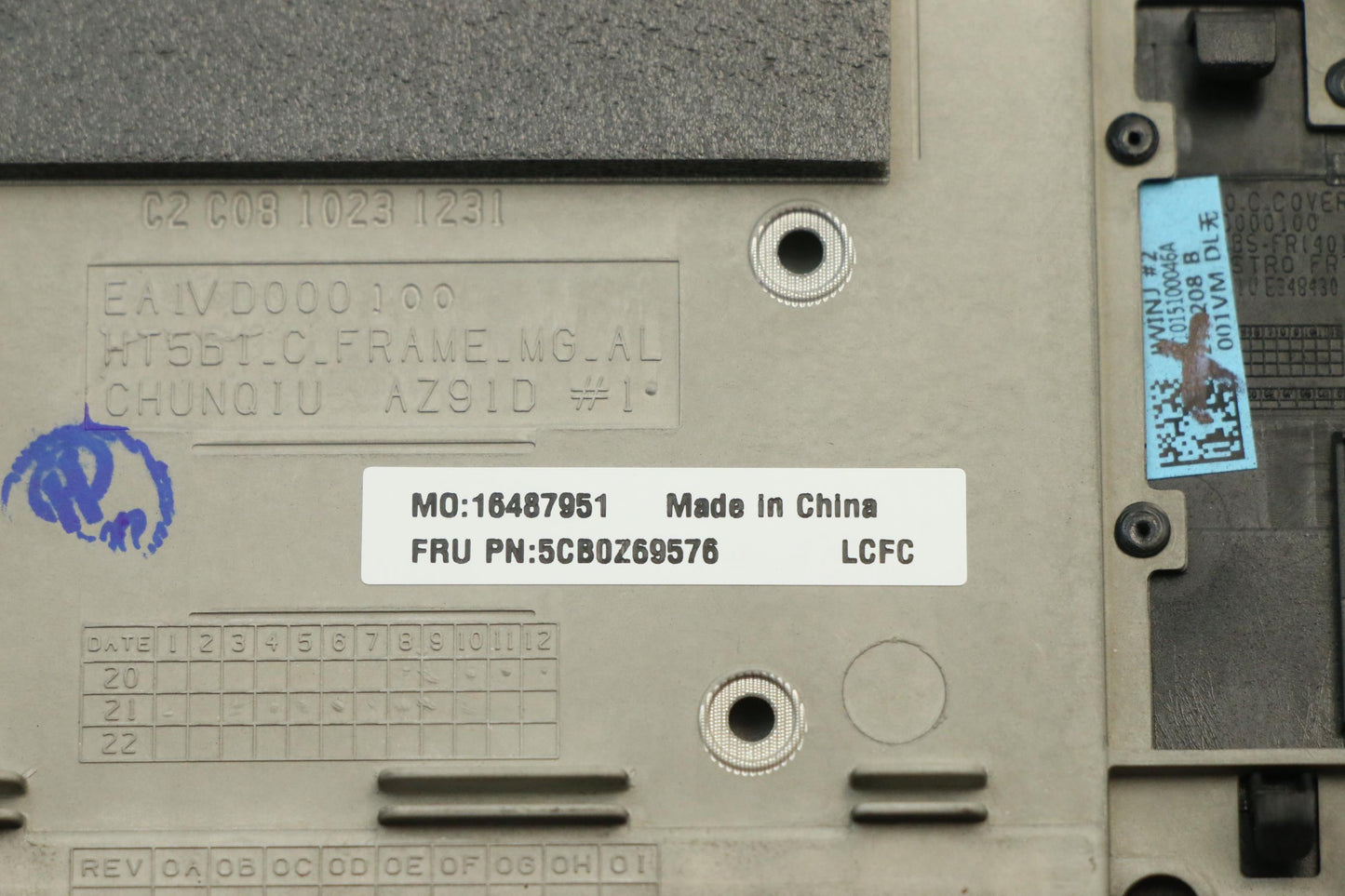 Lenovo C-Cover with Fingerprint Reader, Black, for T15G2 - 5CB0Z69576