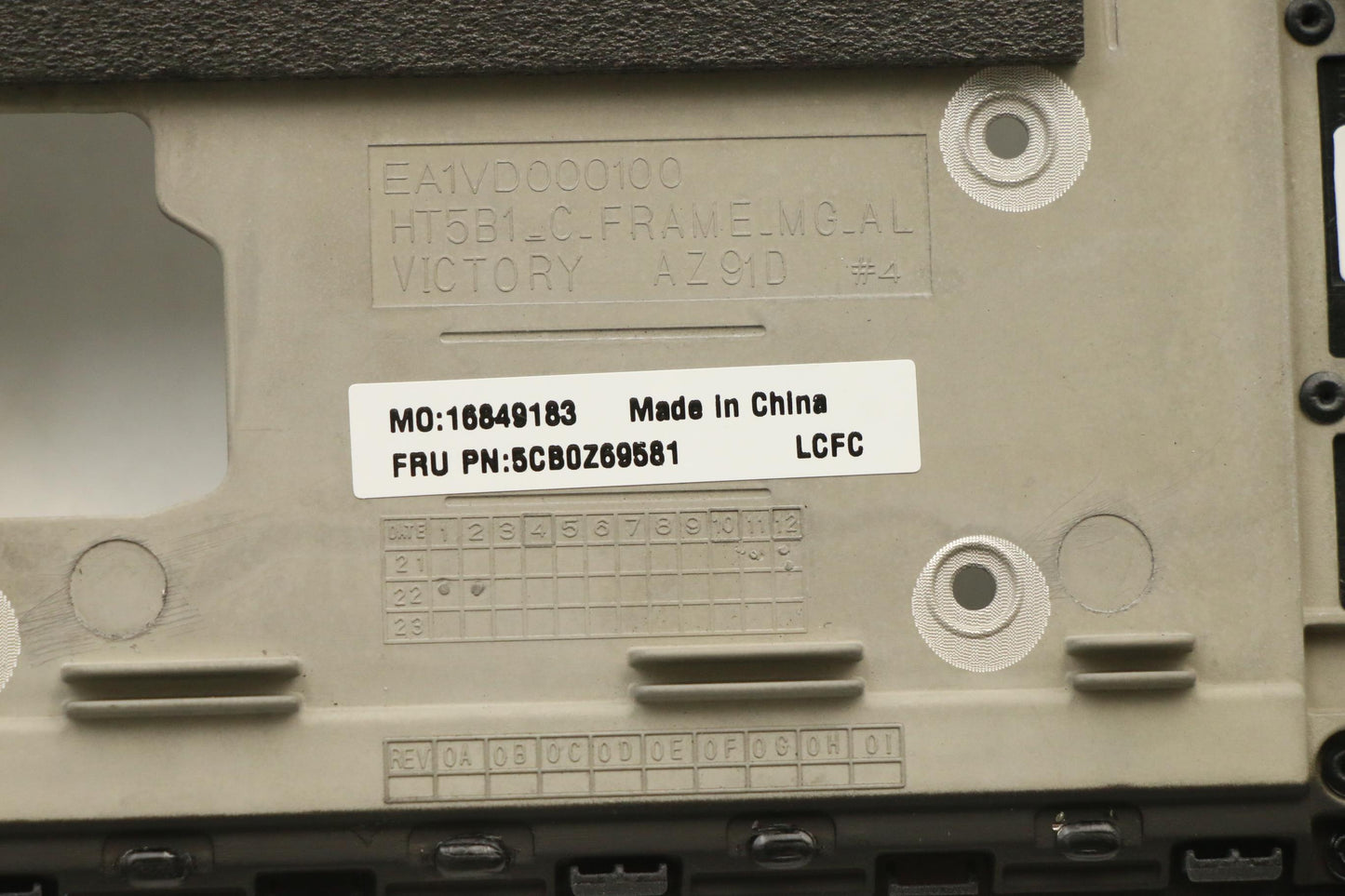 Lenovo Cover Fru T15G2_C_Cover_Gray_W - 5CB0Z69581