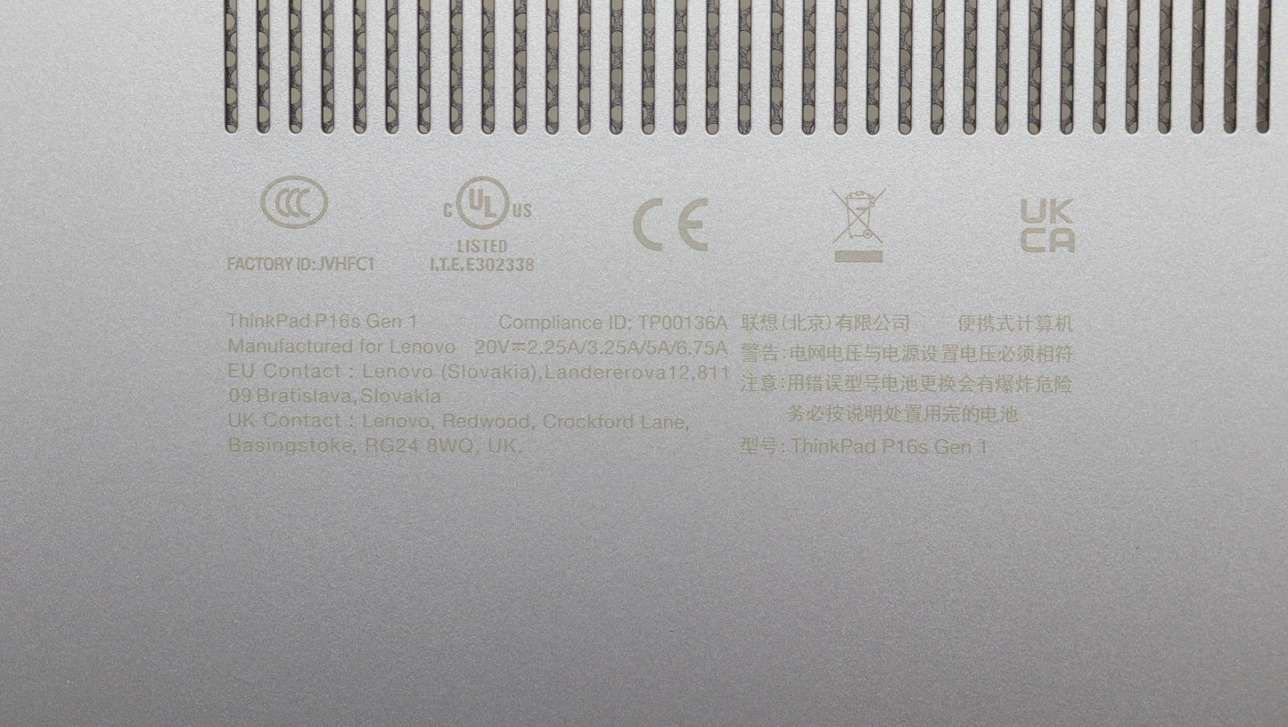 Lenovo Cover Fru P16Sg1Dcovumasubassy - 5CB0Z69595