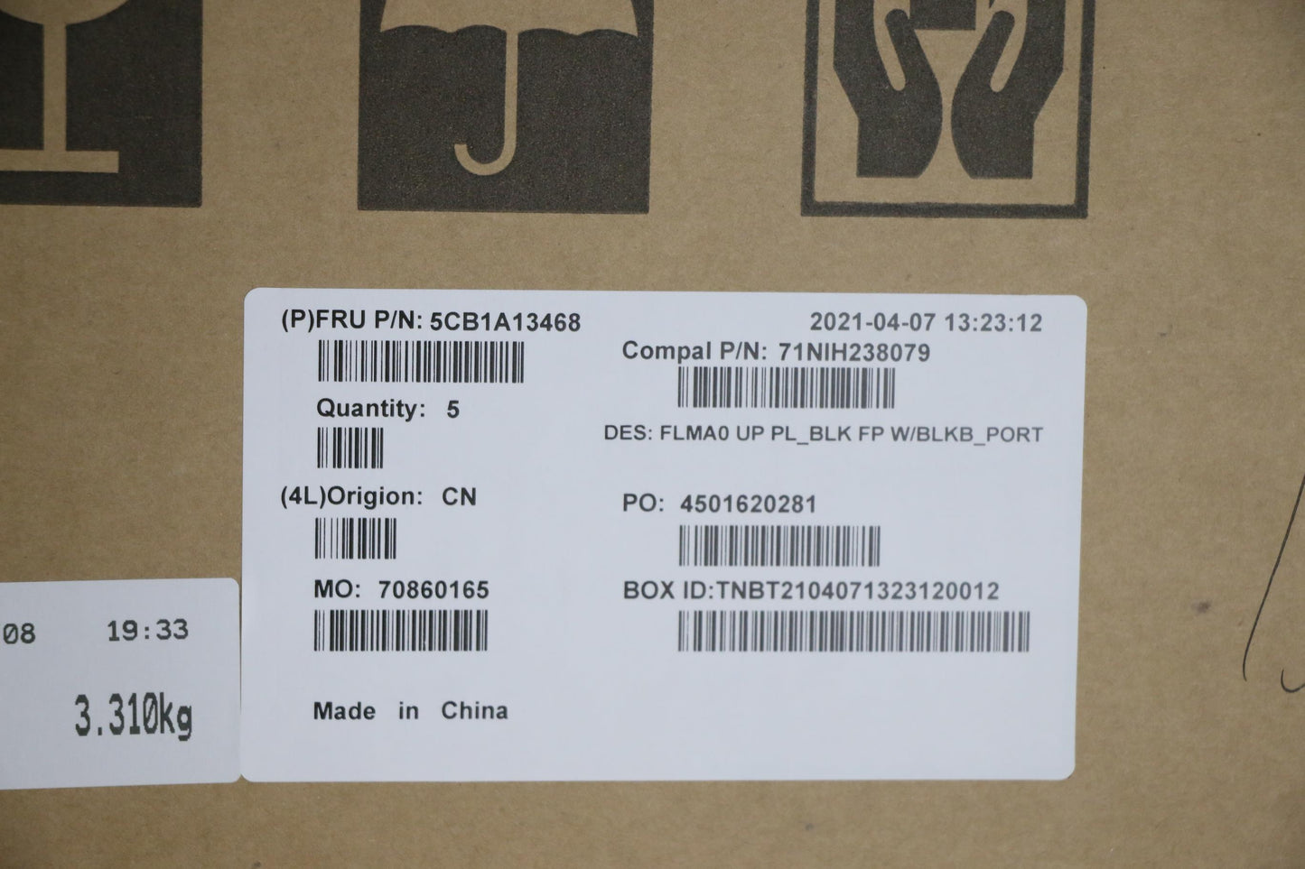 Lenovo Cover Upper C81Ym Pl_Blk Fp Bl - 5CB1A13468