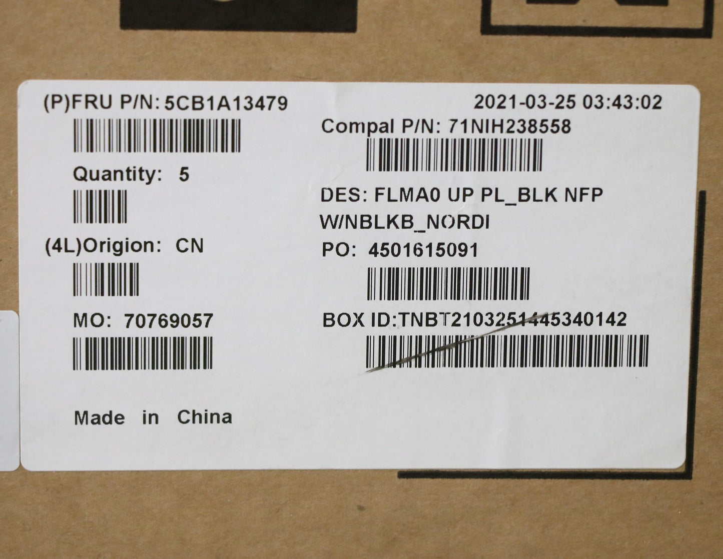 Lenovo Cover Upper C81Ym Pl_Blk Nfp N - 5CB1A13479