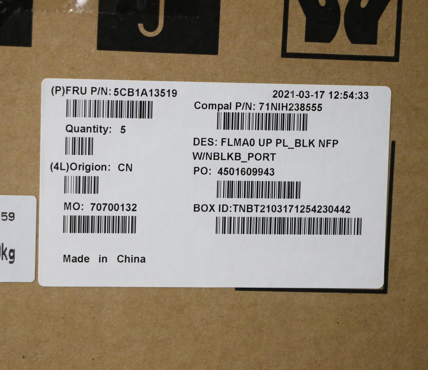 Lenovo Cover Upper C81Ym Pl_Blk Nfp N - 5CB1A13519