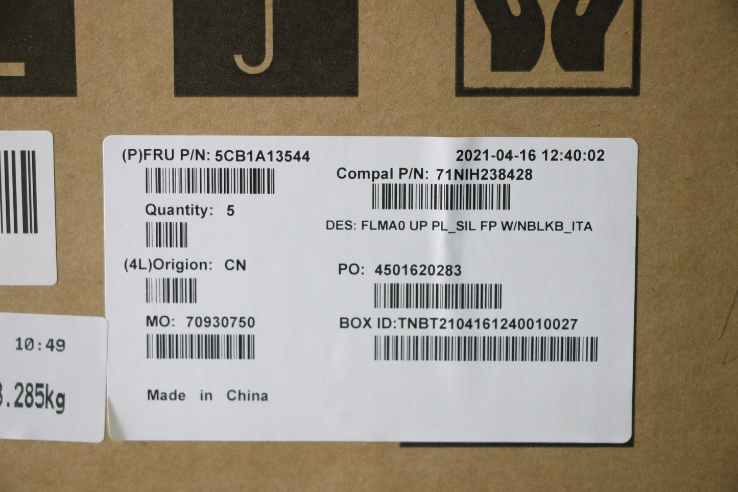 Lenovo Cover Upper C81Ym Pl_Sil Fp Nb - 5CB1A13544