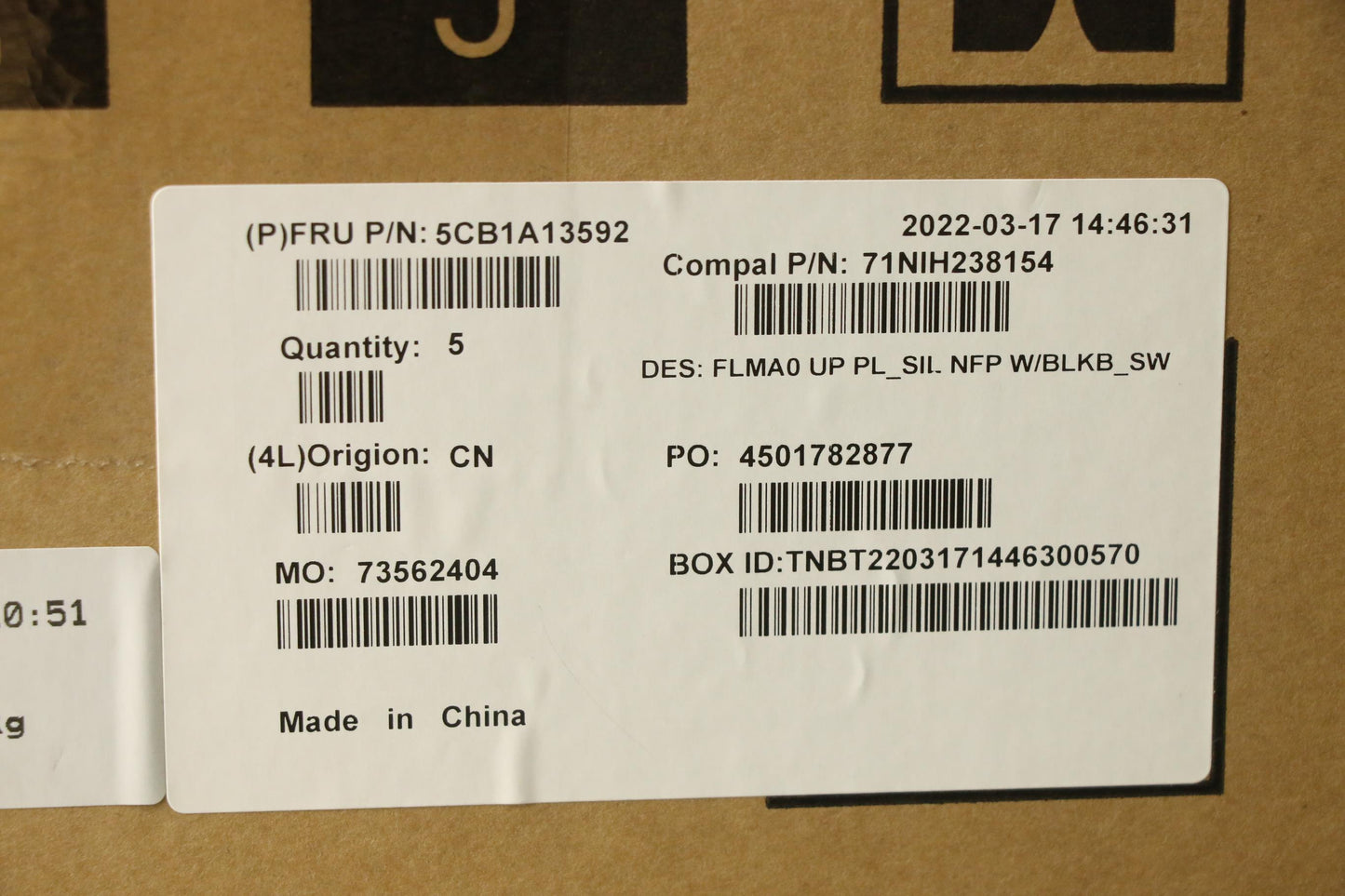Lenovo Cover Upper C81Ym Pl_Sil Nfp B - 5CB1A13592