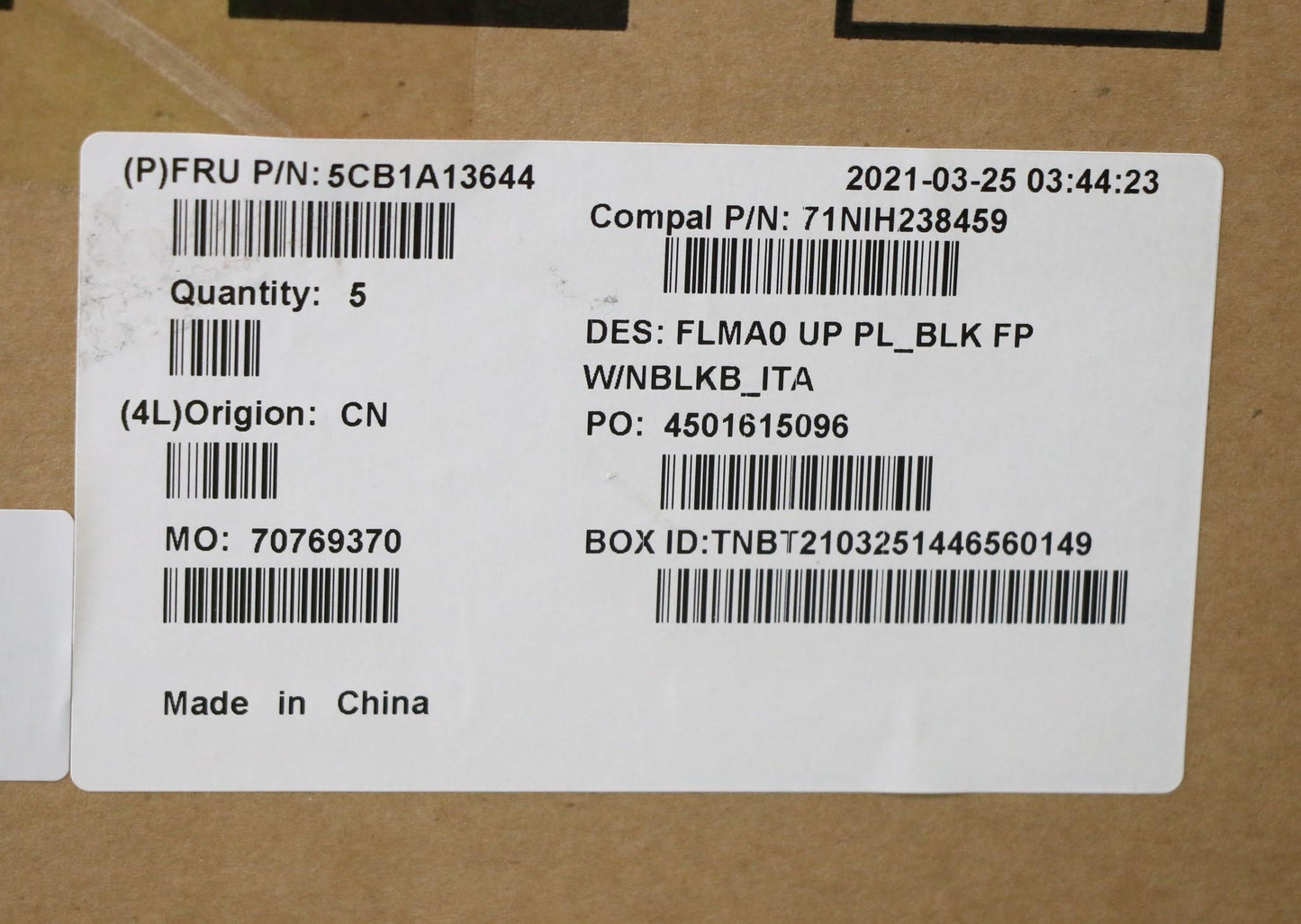 Lenovo Cover Upper C81Ym Pl_Blk Fp Nb - 5CB1A13644